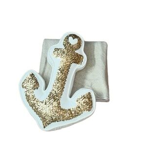 Pottery Barn Teen x‎ Emily Meritt Anchor Pillow & Throw Blanket 50” x 60”